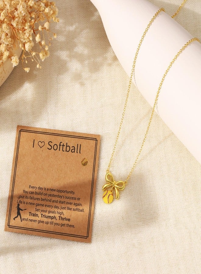 Kenailw Softball Necklace Gifts Stuff Accessories Sports Lovers Jewelry 8 12 12-14 Team Women Mom Coach Player Things Items Christmas Birthday Gift - Image 3
